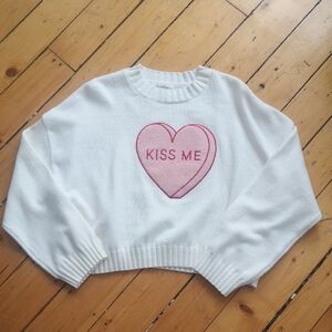 Valentine's Oversized Cropped Sweater, M